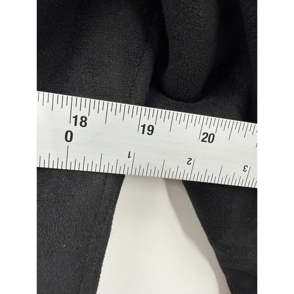 EXPRESS Black Faux Suede‎ Fur Lined Moto Jacket Womens Size Large